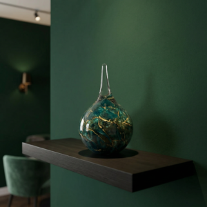 Drop Urn | Green & Gold | 200ml