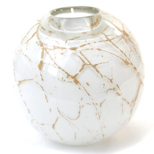 Tealight Urn Big | White & Gold | 600ml