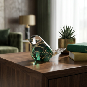 Bird Urn | Green & Gold | 50ml