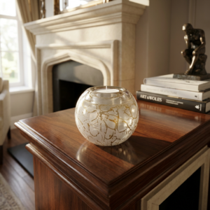 Tealight Urn | White & Gold | 250ml