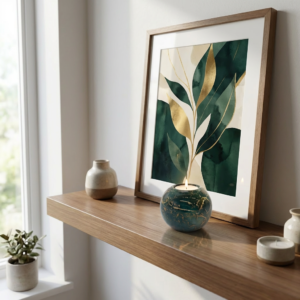 Tealight Urn | Green & Gold | 250ml