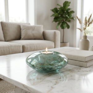 Disc Urn | Turquoise & Gold | 400ml