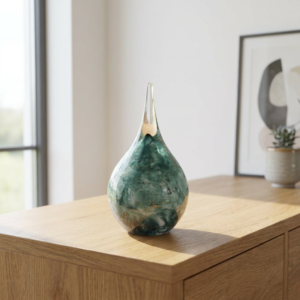 Drop Urn | Turquoise & Gold | 200ml