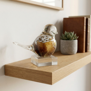 Bird Urn | Brown & White Stripes | 50ml