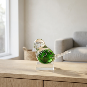Bird Urn | Green & White Stripes | 50ml