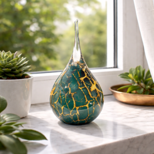 Drop Urn XL | Green & Gold | 1,2L