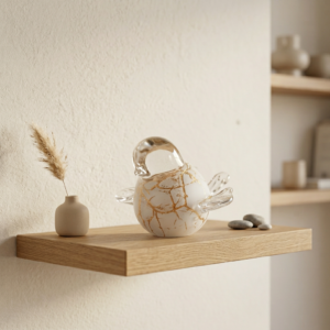Bird Urn with Wings | White & Gold | 50ml