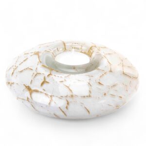 Disc Urn | White & Gold | 400ml