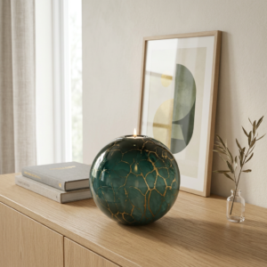 Tealight Urn XXL | Green & Gold | 3L