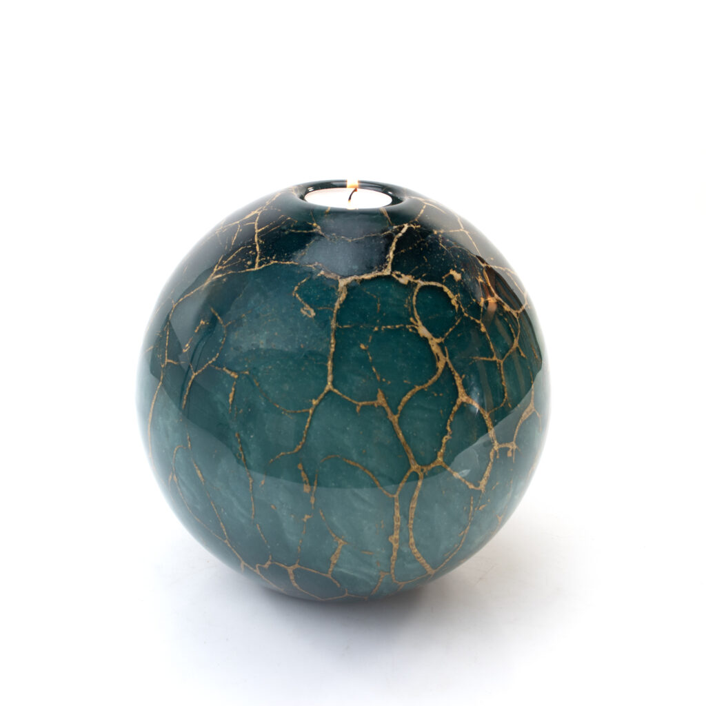 Tealight Urn XXL | Green & Gold | 3L