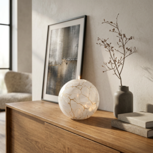 Tealight Urn XL | White & Gold | 1,6L